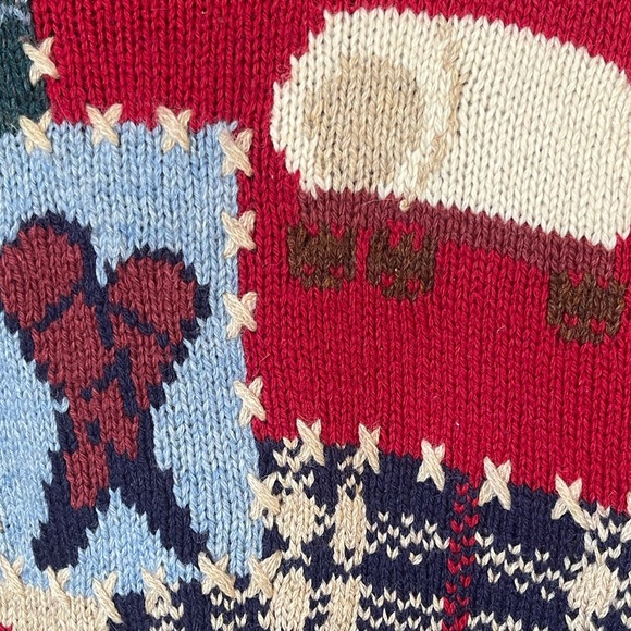 EDDIE BAUER Vtg 92 RALPH LAUREN Style American Flag & Indian Sweater Vest XL. - Picture 9 of 10